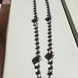 Honora Genuine Black Pearl Long Strand Necklace